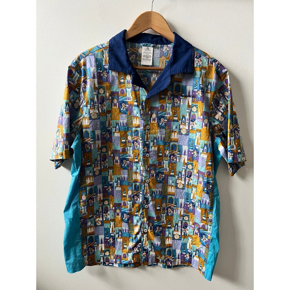 Walt Disney World 2021 50th Anniversary Retro Bowling Camp Shirt  size medium
